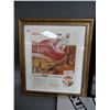 Image 2 : LOT OF 3 TEXACO ADVERTISMENTS THE SATURDAY EVENING POST FRAMED TEXACO SKY CHIEF -  17 1/4" X 15 1/4"