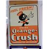 Image 2 : LOT OF 2 ORANGE CRUSH SST SIGNS EMBOSSED AAA SIGN LOCATION: LOWER BACKROOM