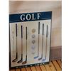 Image 2 : GROUP OF BILLIARDS COLLECTIBLES & GOLF SIGN SET OF SPOT & STRIP BALLS- BILLIARDS DISPLAY CASE  - BIL