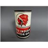 Image 1 : RED INDIAN MOTOR OIL IMP QT CAN SURFACE RUSTING LOCATION: LOWER RIGHT