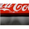 Image 2 : ENJOY COCA-COLA HERE PUSH BAR MADE IN CANADA- 31 1/2" X 3 1/8" HANGER HOLE PORC.  LOSS LOCATION: UPP