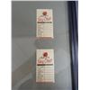 Image 2 : 6 FRAMED RED INDIAN SKY CHIEF SERVICE TAGS 13 1/2" X 10 3/4" LOCATION: LOWER RIGHT