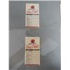 Image 3 : 6 FRAMED RED INDIAN SKY CHIEF SERVICE TAGS 13 1/2" X 10 3/4" LOCATION: LOWER RIGHT