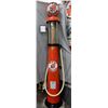 Image 1 : WAYNE 10 GALLON SINGLE VISION GAS PUMP PROFESSIONALLY RESTORED TO RED INDIAN - METAL  GLOBE BODY - R