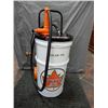 Image 1 : OIL HAND PUMP ON CART PROFESSIONALLY RESTORED TO SUPERTEST LOCATION: SUPERTEST ROOM