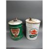 Image 2 : LOT OF 2 SUPERTEST 5 IMP GALLON CANS SUPERDUTY MOTOR OIL - SUPERTEST LUBRICANTS  -  CORRECT CAPS - S