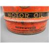 Image 4 : SUPERDUTY 5 IMP GALLON MOTOR OIL CAN BILINGUAL - CORRECT CAPS - SURFACE RUST & DENTING LOCATION: SUP
