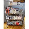 Image 1 : DOUBLE SIDED ADJUSTABLE SHELF DISPLAY RACK ON WHEELS 49" X 32" X 76" - CONTENTS NOT INCLUDED LOCATIO