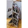 Image 2 : DOUBLE SIDED ADJUSTABLE SHELF DISPLAY RACK ON WHEELS 49" X 32" X 76" - CONTENTS NOT INCLUDED LOCATIO