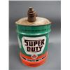 Image 1 : SUPERDUTY 5 IMP GALLON MOTOR OIL CAN BILINGUAL - CORRECT CAPS - SURFACE RUST & PAINT  LOSS LOCATION: