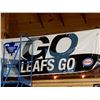 Image 2 : GO LEAFS GO NYLON BANNER ESSO & MAPLE LEAF SYMBOLS - 98" X 36" - GOOD  CONDITION LOCATION: UPPER BAC