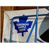 Image 3 : GO LEAFS GO NYLON BANNER ESSO & MAPLE LEAF SYMBOLS - 98" X 36" - GOOD  CONDITION LOCATION: UPPER BAC