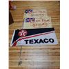 Image 1 : GROUP OF 4 FLAGS TEXACO FLAG 72" X 36"- 3 OLD TIME SERVICE FLAGS  54" X 34" 2 2 POLES LOCATION: UPPE