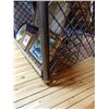 Image 2 : METAL 2 SIDED ADJUSTABLE SHELF DISPLAY RACK ON ROLLERS - 8 WIRE SHELVES - 36" X 28" X 62 1/2" CONTEN