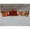 Image 1 : GROUP OF 4 TOBACCO  TINS PICOBAC POCKET POUCH- CAMERON & CAMERON HUMIDOR-  GOLDEN ROD- BRIER- ALL IN