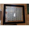 Image 1 : FRAMED UNCUT SHEET OF 32 U.S.A. ONE DOLLAR BILLS 2009 SERIES - 34" X 30" LOCATION: UPPER BACKROOM