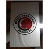 McCOLL-FRONTENAC PRODUCTS NYLON BANNER 90"X 55"- GOOD CONDITION LOCATION: UPPER HANGING