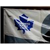 Image 2 : GO LEAFS GO NYLON BANNER ESSO & MAPLE LEAF SYMBOLS - 98" X 36" - GOOD  CONDITION LOCATION: UPPER HAN