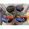 Image 2 : GROUP OF 4 CAR-RELATED ADVERT. STOOLS  LOCATION: UPPER BACKROOM