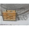 Image 1 : 2  DAIRY BOTTLE QUART CARRIERS BURKS FALLS DAIRY WOODEN CRATE - 6 BOTTLE RACK LOCATION: UPPER LEFT