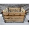 Image 1 : JOHNSON-HILL WOODEN  DAIRY CRATE ORIGINAL CONDITION -  HOLDS 12 LOCATION: UPPER LEFT