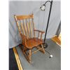 Image 2 : WOODEN ROCKING CHAIR & READING LAMP  LOCATION: UPPER LEFT