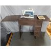 Image 1 : SINGER SEWING MACHINE & TABLE  LOCATION: UPPER LEFT