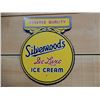 Image 1 : SILVERWOOD DELUXE ICE CREAM SSP SIGN 12 1/2" X 15 1/2" - GOOD CONDITION LOCATION: UPPER LEFT