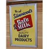 Image 1 : 1959 WE SELL SILVERWOOD'S SAFE MILK SST SIGN ST. THOMAS METAL SIGN- SELF FRAMED -35" X 23" LOCATION: