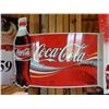 Image 2 : SET OF 3 COCA-COLA COLLECTIBLES FLANGE & 2 CARBOARD ADVERTISING LOCATION: UPPER BACKROOM