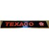 Image 1 : TEXACO S/S PLASTIC EMBOSSED SIGN SMALL CRACK ON BOTTOM LEFT - 150 3/4" X 27 3/8" LOCATION: UPPER LEF