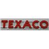 Image 1 : TEXACO PLASTIC LETTER WITH WOODEN BACKER 120" X 18" - GOOD CONDITION