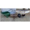 Image 1 : 2 WHEELED HAND CARTS & HAND DRAWN LAWN ROLLER