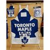 Image 1 : LOT OF 4 TORONTO MAPLE LEAF COLLECTIBLES BBQ APRON - WOODEN WALL PLAQUE - OVEN MITT - BAG  OF NAPKIN