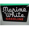 Image 2 : TEXACO MARINE WHITE GASOLINE SSP SIGN - REPRO SURFACE SCRATCHES - 18" X 12" LOCATION: LOWER RIGHT