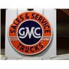 Image 2 : GMC TRUCKS SALES & SERVICE DSP SIGN 42" - GOOD CONDITION LOCATION: UPPER HANGING