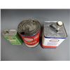 Image 2 : LOT OF 3 IMPERIAL CANS IMPERIAL MARVELUBE IMP QT WITH CORRECT CAP  -  IMPERIAL 3 STAR IMP GALLON CAN