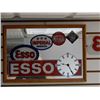 Image 2 : LOT OF 3 ESSO IMPERIAL COLLECTIBLES IMPERIAL 3 STAR ESSO MIRRORED CLOCK 19 1/4" X 13"  - 2 ESSO AD G