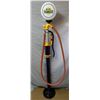 Image 1 : HAND PUMP PROFESSIONALLY RESTORED SUNOCO ON PEDESTAL - SMALL MILKGLASS SUNOCO GAS PUMP  GLOBE - LIGH