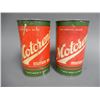 Image 2 : LOT OF 2 MOTORENE MOTOR OIL IMP QT CANS EMBOSSED TOP & BOTTOM - SOME WEAR LOCATION: LOWER BACKROOM