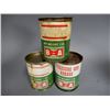 Image 2 : LOT OF 5 B-A BOWTIE CANS 3 1LB GREASE CANS WITH SOME CONTENT - CLEANING  SOLVENT IMP GALLON CAN - FR