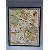 Image 1 : FRAMED HISTORICAL MAP OF SIMCOE COUNTY 18 3/4" X 15 1/2" LOCATION: UPPER LEFT