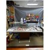 Image 1 : OPEN ENDED BOW FRONT CABINET WITH HOCKEY CONTENTS PLEXI-GLASS BOW FRONT - LIGHTS -UP-  HOCKEY  RELAT