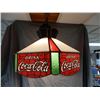 Image 1 : HANGING COCA-COLA  PLASTIC LIGHT FIXTURE- ELECTRIC LOCATION: LOWER LEFT