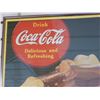 Image 2 : FRAMED DRINK COCA-COLA PAPER ADVERTISING 38 1/4" X 22 5/8" -  CIRCA 1941 LOCATION: GENERAL STORE