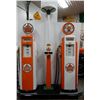Image 1 : SUPERTEST SERVICE STATION ISLAND 2 BENNETT MODEL 541'S PROFESSIONALLY RESTORED GAS  PUMP WITH KEYS -