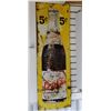 Image 1 : PEPSI- COLA 5 CENT SELF FRAMED SST SIGN ST THOMAS  METAL- MADE IN CANADA- 48" X 15 1/2" -  DENTING &