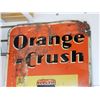 Image 2 : EARLY ORANGE CRUSH " ICE COLD HERE"  SST SIGN 53 1/4" X 17 1/4" - SELF FRAMED - PAINT LOSS &  EDGE D