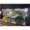 Image 2 : GROUPING OF FARM RELATED COLLECTIBLES JD  OPERATOR MANUAL- 3 ADV.  YARD STICKS- 5 FRAMED  JD TRACTOR