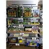 Image 1 : DOUBLE SIDED METAL SHELF UNIT ON CASTERS 48" X  32" X 76 " - ADJUSTIBLE SHELVING CONTENTS NOT INCLUD
